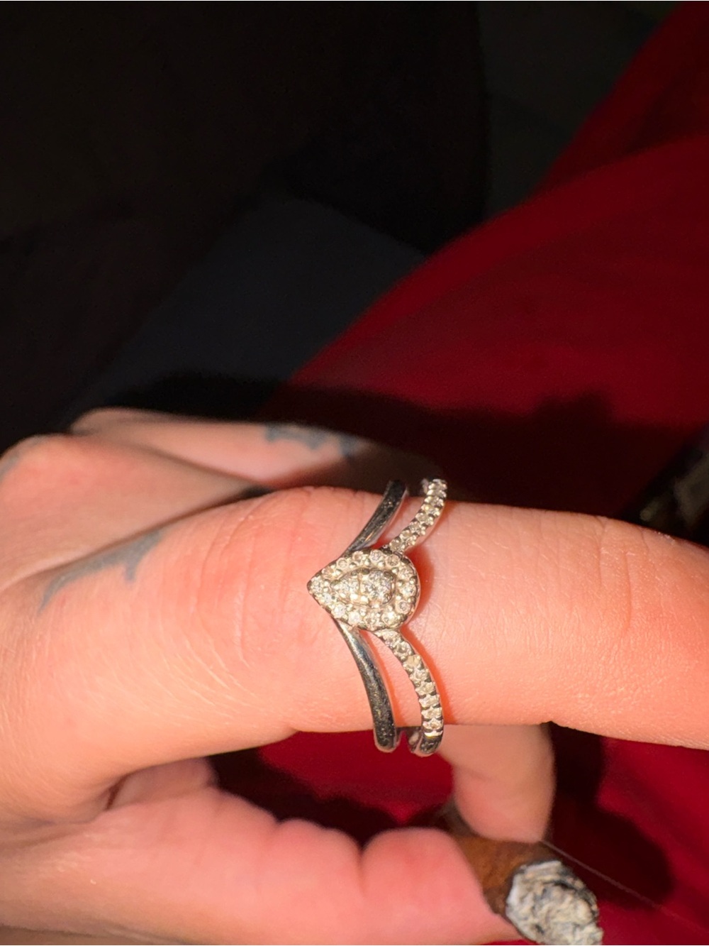 Kay Diamond Ring 1/5 ct tw Round-cut 10K White Gold Size 8.5